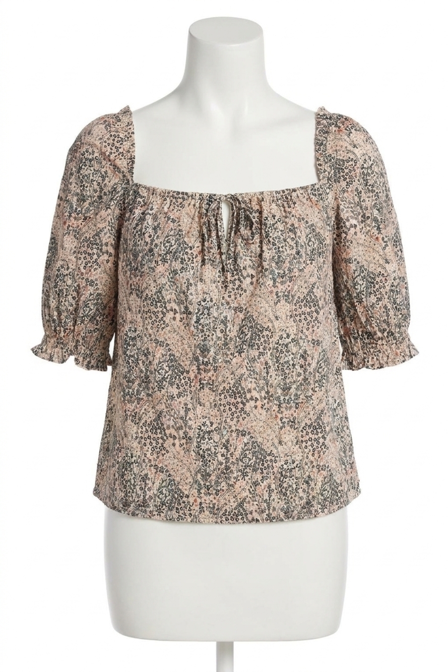 NEW PAIGE elisa top in ecru multi